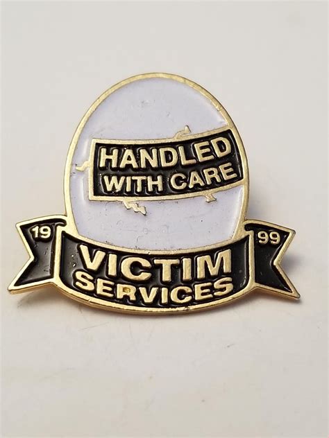Handle With Care Victim Services 1999 Lapel Pin 709 Auction Ebay In