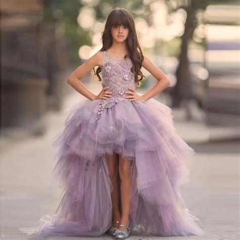 Buy 2017 New Arrival Purple Flower Girl Dresses