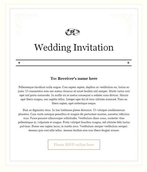 Wedding Invitation Mail For Office