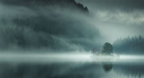 Mountain Lake Mist Winter Wallpapers Wallpaper Cave