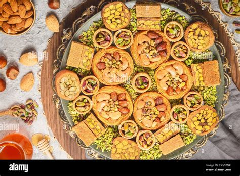 Arabic Cuisine Middle Eastern Desserts Delicious Collection Of