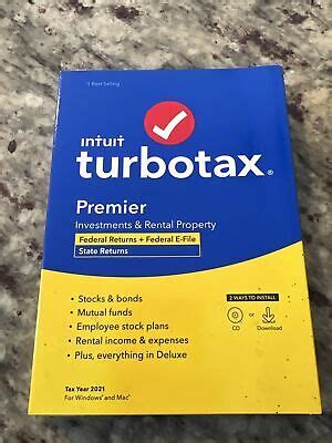 Turbotax Premier Federal And State Premier Investments Rental