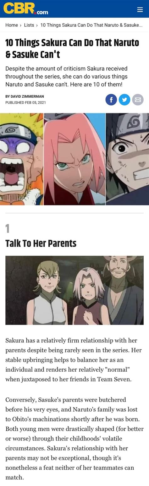 Cbr Com Home Lists 10 Things Sakura Can Do That Naruto And Sasuke 10 Things Sakura Can Do