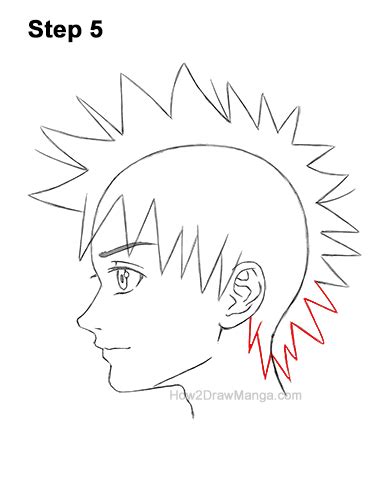 How i draw hair by ribkadory on deviantart. How to Draw a Manga Boy with Spiky Hair (Side View ...