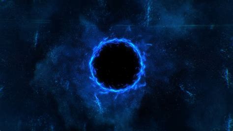 Blue Portal Animation Space Black Holes Space Art Digital Art Stars