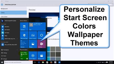 Free Download How To Change Windows 10 Start Screen Colors Background