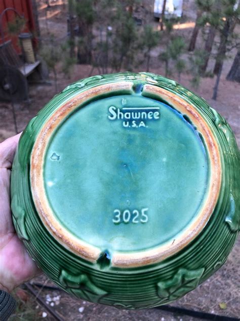 Vintage Shawnee Usa Pottery Planter Ivy Leaf Bowl 3025 Etsy