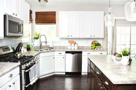 If navy is more your scene…. White Cabinets, Dark Kitchen Island for Your Home