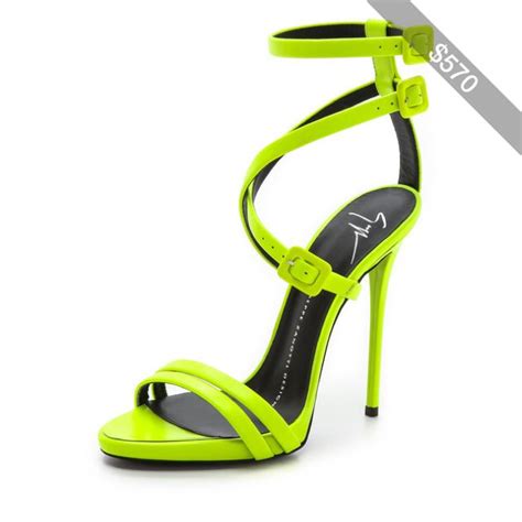 Giuseppe Zanotti Neon Crisscross Sandals Criss Cross Sandals Shoes