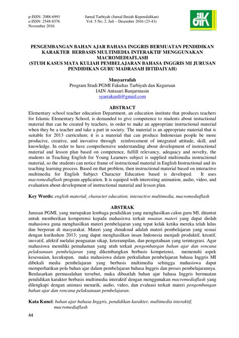 Contoh Jurnal Bahasa Inggris Tentang Sekolah / 26+ Jurnal Skripsi