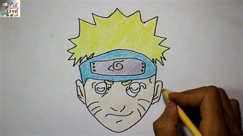 How To Draw Naruto Uzumaki Face Easy Drawing For Kids Step