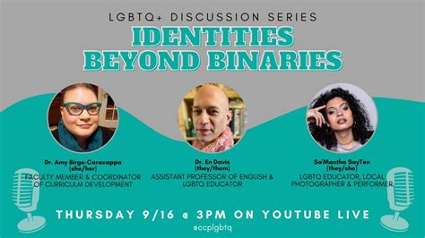 Lgbtq Discussion Series Identities Beyond Binaries Youtube