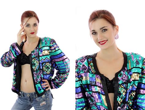 Reserved 80s Sequin Jacket Formal Party Coat Cocktail Trophy Deco Beaded Event Sweater Blazer