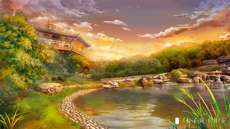 Anime Lake Hd Wallpaper Background Image