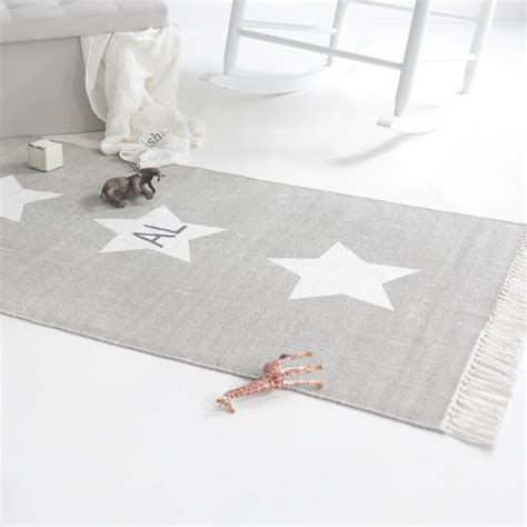 Personalised Grey Star Rug By My 1st Years