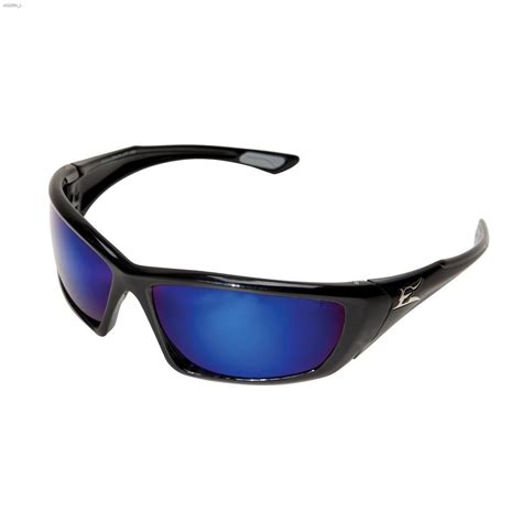 edge eyewear robson black temple blue mirror safety glasses protective gear kent building