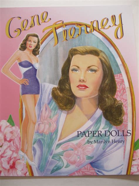 gene tierney movie star paper doll book 2 dolls and 50 fashion items for sale online ebay