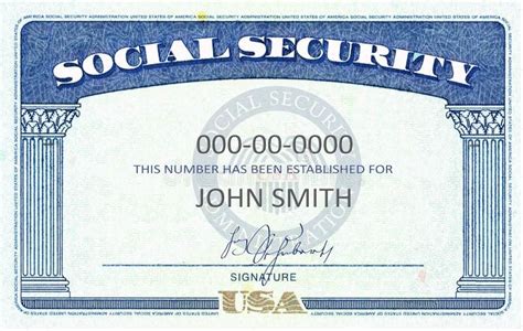 Social Security Card American Social Security Card Generic Filled Ssn