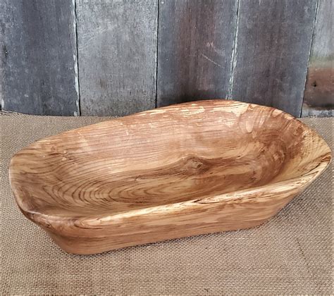Handmade Ash Carved Wooden Bowl Rustic Wood Fruit Bowl Etsy