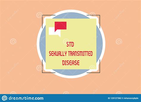 Writing Note Showing Std Sexually Transmitted Disease Business Photo