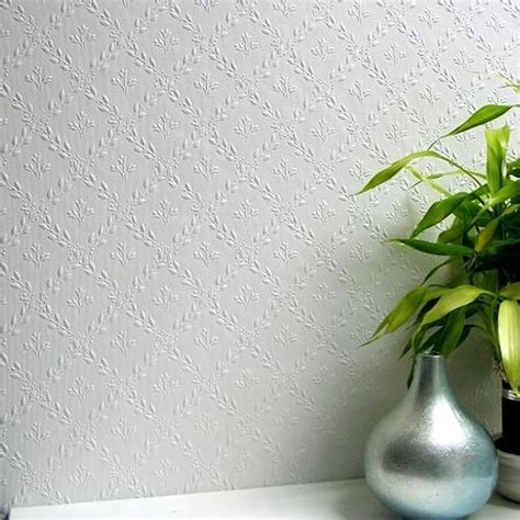 Paintable Wallpaper Duplex Embossed Easy Apply Flowers Luxury Hamnett