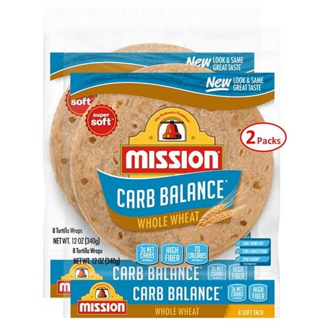 Mission Carb Balance 8 Soft Taco Whole Wheat Tortillas Low Carb Keto
