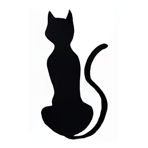 How To Draw A Halloween Black Cat Silhouette Step By Step Easy
