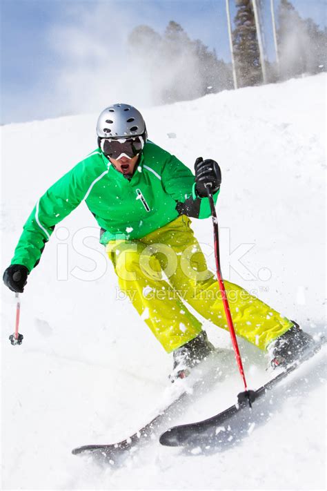 Action Skier Stock Photo Royalty Free Freeimages