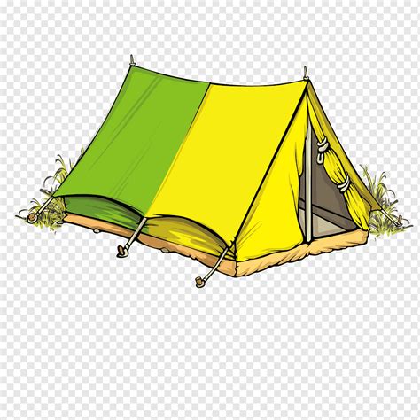 Yellow And Green Dome Tent Illustration Tent Camping Illustration