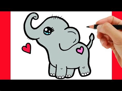 Como Dibujar Un Elefante Bonito Easy Drawings Dibujos Faciles