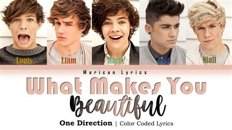 One Direction What Makes You Beautiful Color Coded Lyrics Youtube