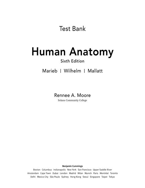 Test Bank Human Anatomy 6th Edition Notes Nation