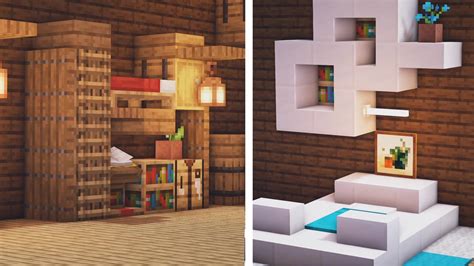Some Bed Designs I Made Minecraft