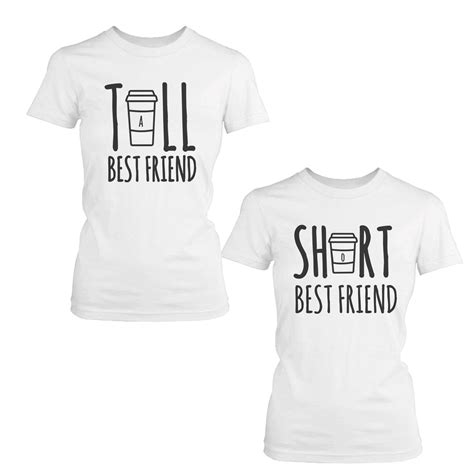 Cute Best Friend Tall And Short Matching Tshirt Bff Shirt