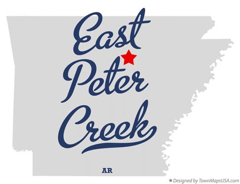 Map Of East Peter Creek Ar Arkansas