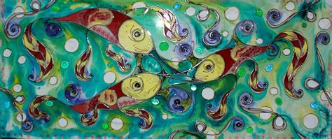 Carnival Fish Mixed Media By Tamra Pfeifle Davisson Fine Art America