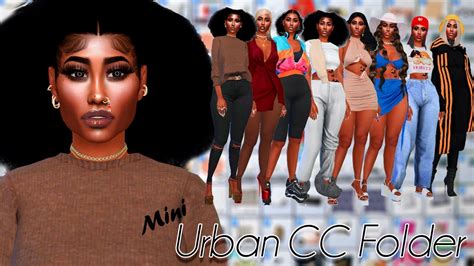 The Sims 4urban Outfits Lookbook Sim And Cc Folder Download Youtube