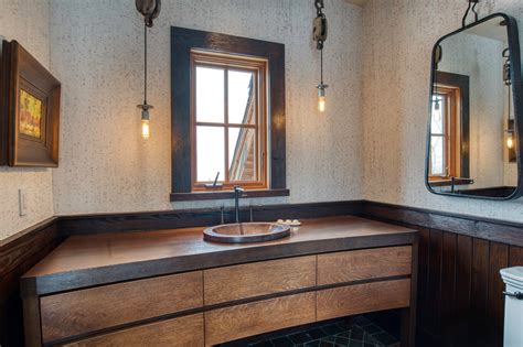 Benchmark Drive Rustic Powder Room Denver By Sefra Maples
