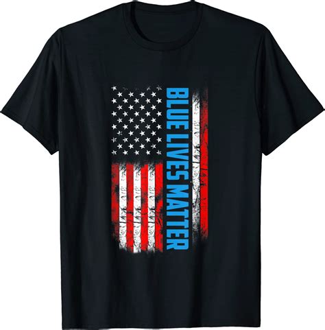 Blue Lives Matter T Shirt Clothing Shoes And Jewelry