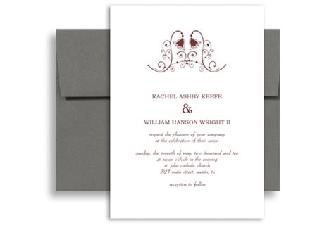 clipart wedding bell invitation templates   vertical