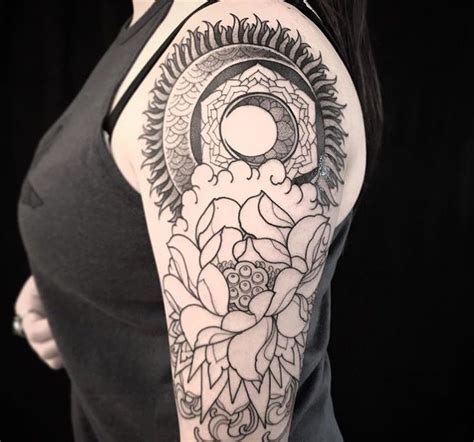 The Start Of A Half Sleeve Tattoo By Christina Ramos At Memoir Tattoo