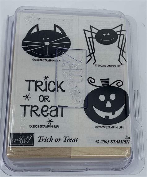 Amazon Com Stampin Up Trick Or Treat Stamp Set Arts Crafts Sewing