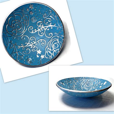 Wedding Ring Dish Sapphire Blue Ring Dish Polymer Clay Bowl Etsy Wedding Ring Dish Blue