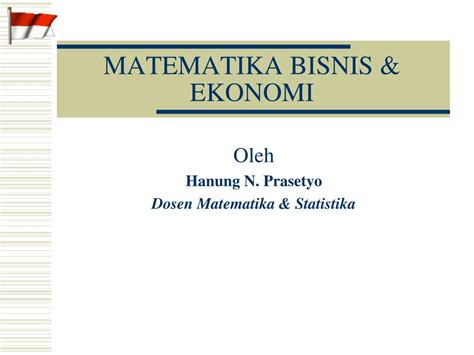 Ppt Matematika Bisnis And Ekonomi Powerpoint Presentation Free