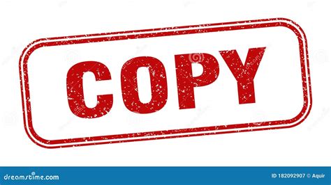Red Copy Stamp On White Paper Background Royalty Free Illustration