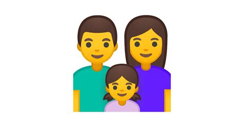 👨‍👩‍👧 Familia Hombre Mujer Niña Emoji