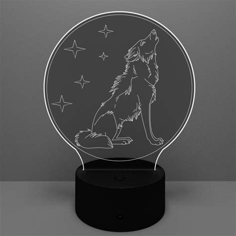 Howling Wolf Led Lamp Double Cut Designs Llc