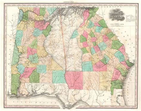 Georgia And Alabama Geographicus Rare Antique Maps