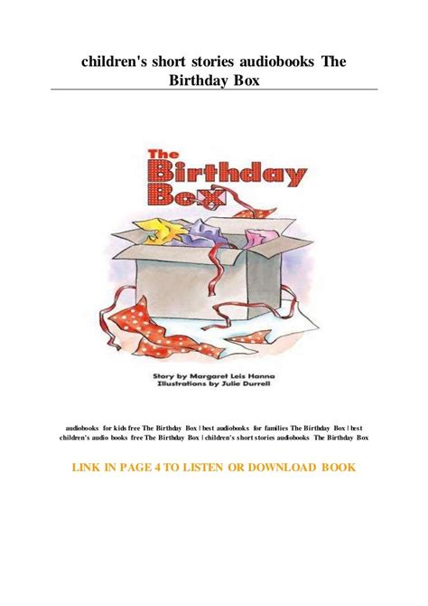 Childrens Short Stories Audiobooks The Birthday Box