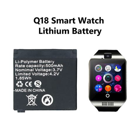 For Q18 Smart Watch 2 Pieces 3 7v Rechargeable Li Ion Polymer Batteries 500ma Lithium Li Po